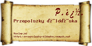 Przepolszky Áldáska névjegykártya